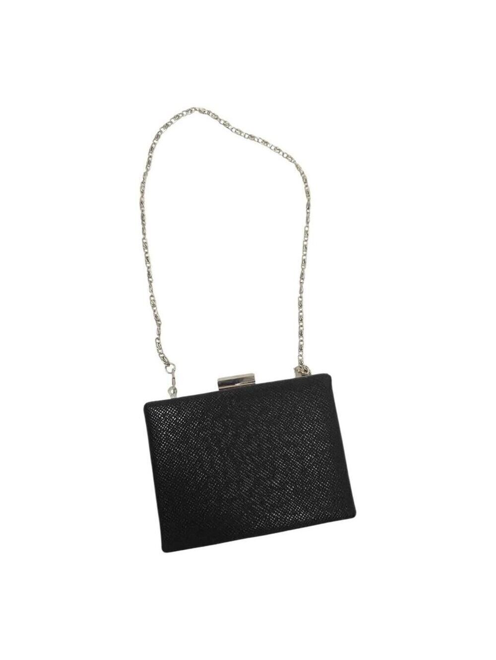 Bijoux Terner Hardshell Minaudiere box Clutch Black